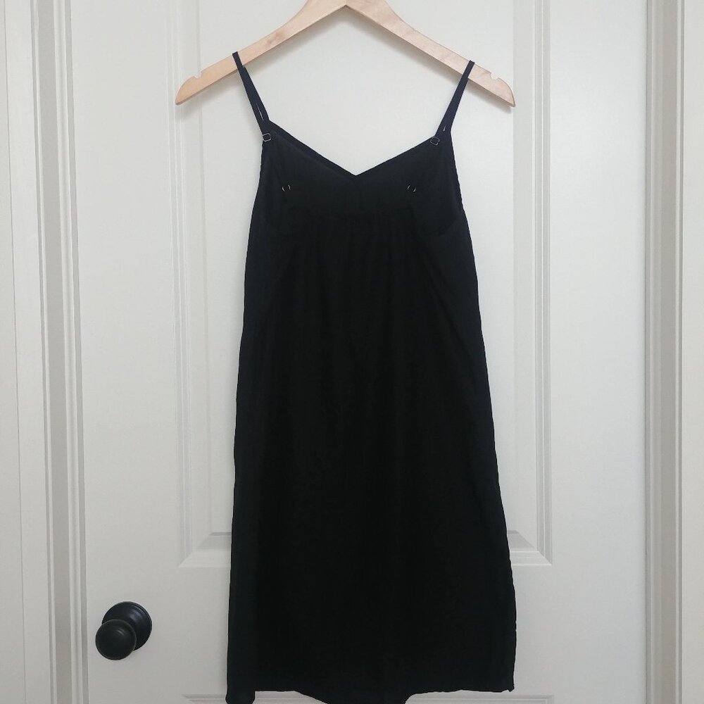Maison Scotch 100% cotton black lightweight shift slip dress approx size…